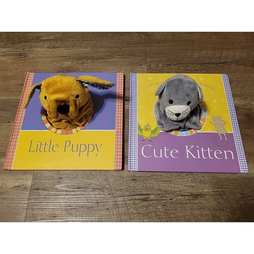 Little Puppy & Cute Kitten‎ (Puppet Book) by Jon Lambert Hardback Book Lot